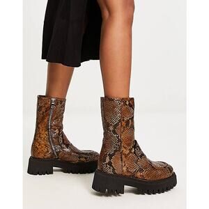 Free People Women's Madison Loafer Boots Grunge Gold Leather Size EU 39 / US 9